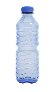 Plastic water bottle isolated on transparent background. 3D illustration