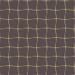 Naklejka premium Seamless geometric background for your designs. Modern vector ornament. Geometric abstract brown and golden pattern