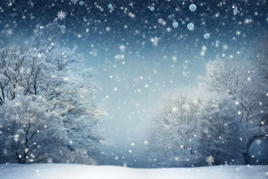 Snowfall Serenity: Christmas Greeting Card