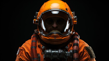 Astronaut orange space suit - Powered by Adobe
