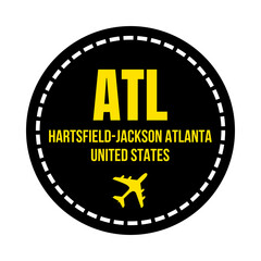 ATL Atlanta airport symbol icon
