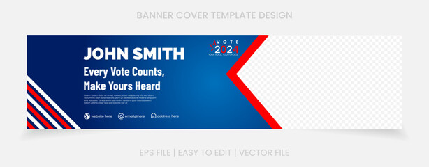 Banner cover social media linkedin template design