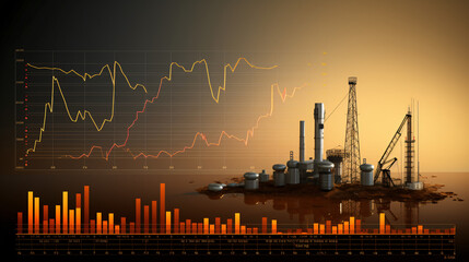 Business oil gas graph trade