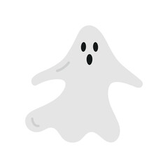 Cute spooky ghost vector illustration
