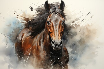Obraz na płótnie Canvas horse in water