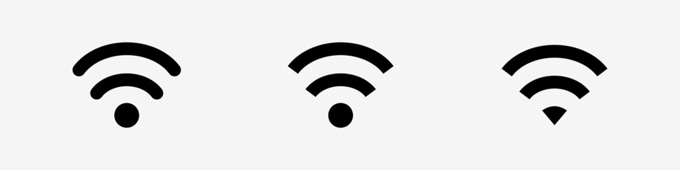 Wireless and wifi icon. Wi-fi signal symbol. Internet Connection. Wi-fi signal on isolated background. Vector illustration EPS10