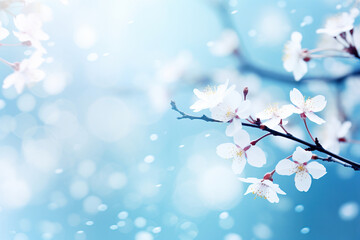 Cool ice blue background for spring