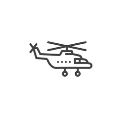 Fototapeta na wymiar Helicopter line icon