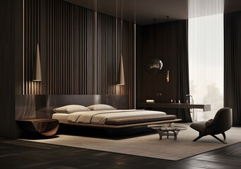 luxury hotel room, Ai generated 