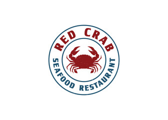crab logo emlem design vector illustration