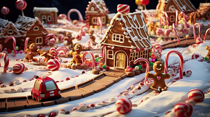 Thrilling Holiday Race on a Sugary Track: Gingerbread Characters