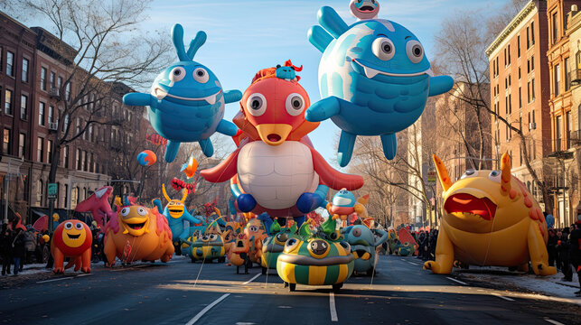 Holiday Balloon Spectacle: Grand Parade of Festive Floats