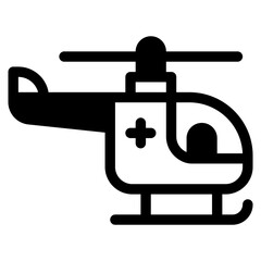Vector Icon Helicopter, Ambulance, Emergency, Medical, Medicine
