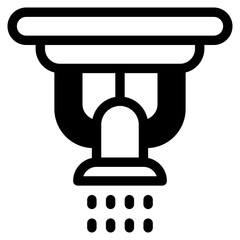 Vector Icon Sprinkle, Fire, Water, Safety, Protection