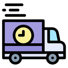 Vector Icon Delivery Truck, Delivery, Fast, Logistics, Shipping Truck