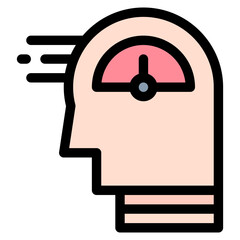 Vector Icon Mind, Performance, Quick Thinker, Productivity, Efficacy