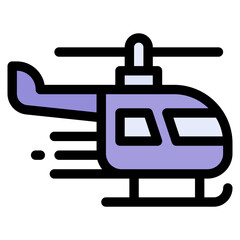 Vector Icon Helicopter, Fast, Delivery, Transportation, Fly