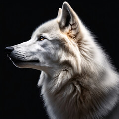 Obraz premium White Arctic Wolf Portrait
