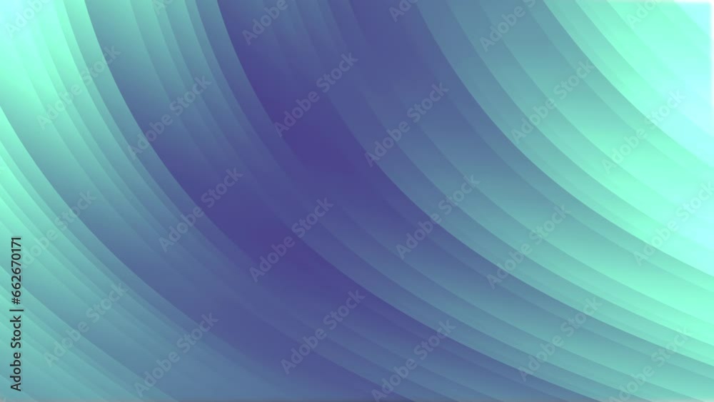 Poster Light blue wavy moving pattern. Digital seamless loop animation. 3d rendering 4K