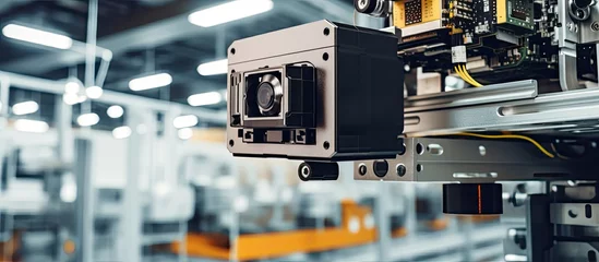 Foto op Aluminium Intelligent factory s vision sensor camera system for Industry 4 0 and technology © 2rogan