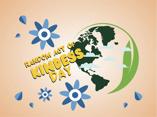 World Kindness Day. November 13. Holiday concept. Template for background, banner, card, poster with text inscription.