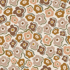 Floral Pattern, vector seamless pattern. Repeating background. Tileable wallpaper print.	