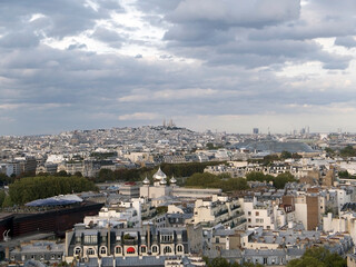 Naklejka premium Paris cityscape from the Eiffel Tower, France