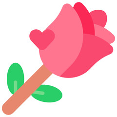 Vector Icon Rose, Botanical, Blossom, Petals, Flower, Red Rose
