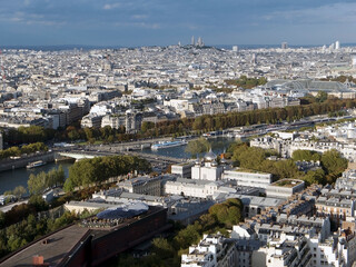 Paris cityscape from the Eiffel Tower, France