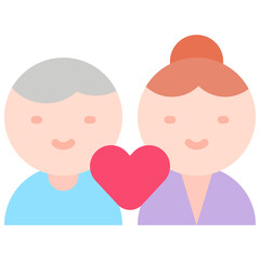 Vector Icon Couple, Relation, Family, Love, People, Heart
