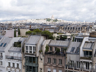 Paris cityscape from the Pompidou Centre, France
