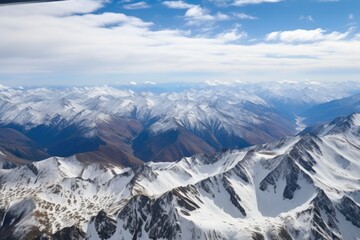 Naklejka premium a high-altitude pass in a mountain range