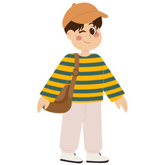 Korean Boy Model Kids Illustration