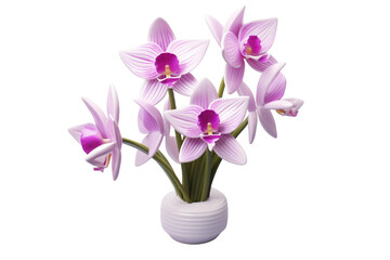Orchid Plant isolated on transparent background, Generative Ai