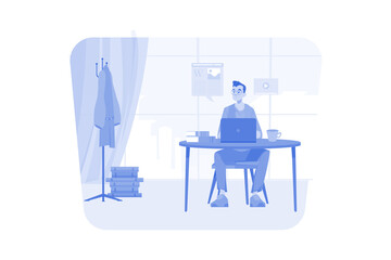 Content author writing a creative article