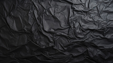Empty crumpled wet black paper blank texture - obrazy, fototapety, plakaty
