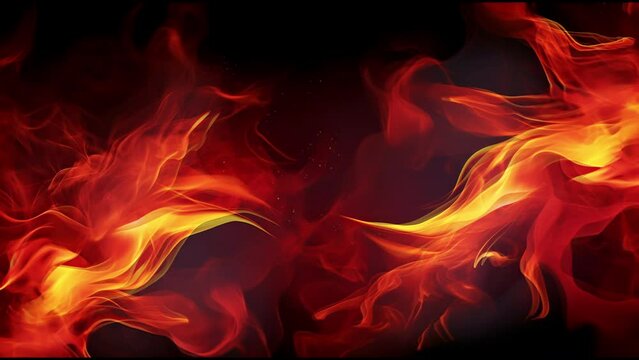 computer generated motion red orange flame background, abstract texture loop