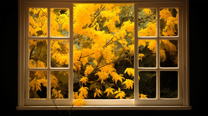 Floral window yellow