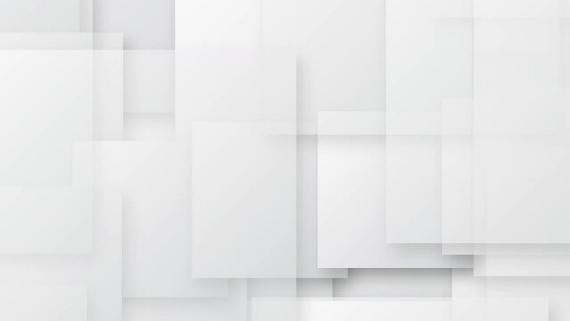 Abstract white geometric tech background with Modern square pattern. Seamless looping