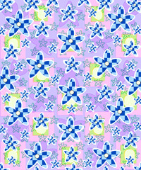 Cool Abstract Groovy Flower Pattern Y2k Style. Trendy Funky Backgrounds.