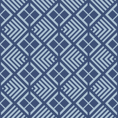 Japanese Square Diamond Net Vector Seamless Pattern