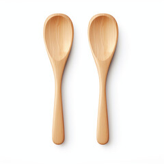 wooden spoon isolated on white  generated by AI