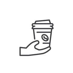Take out coffee line icon