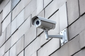 wireless cctv security camera on a wall - obrazy, fototapety, plakaty