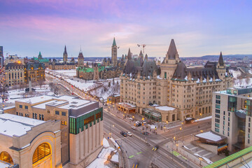 Ottawa city skyline, cityscape of Ontario Canada - obrazy, fototapety, plakaty