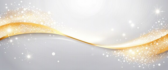 banner glitter on background with metallic particles and glittering blur, abstract holiday...