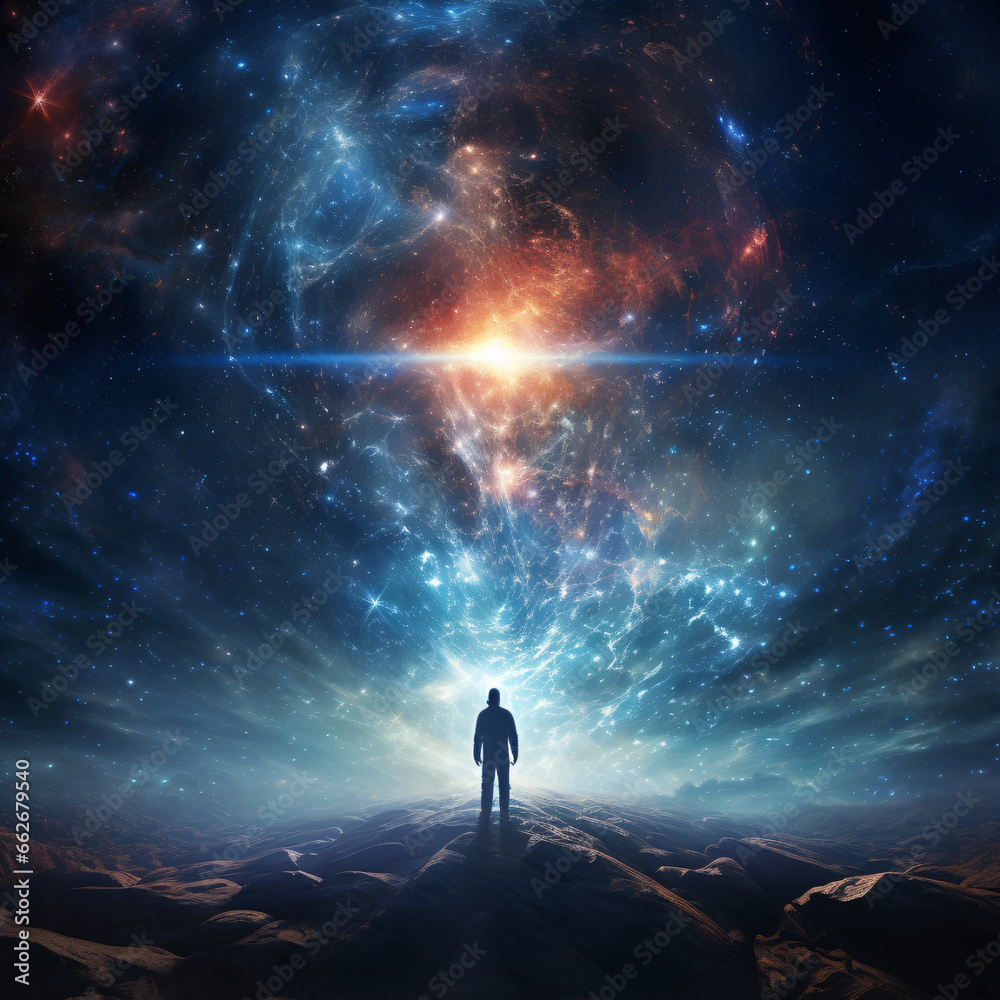 Wall mural awakening the spirit: illuminating the astral realm
