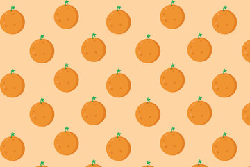 Orange fruit seamless pattern. Fabric texture with citrus fruit.