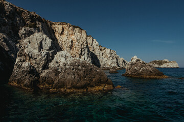 Fototapeta premium cliff at the rhodes coast