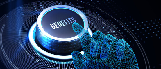 Employee benefits help to get the best human resources. Business concept. 3d illustration